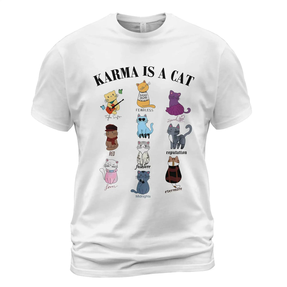 Karma Is A Cat Shirt – Taylor Swift Inspired Cat Album Eras Shirt, Swiftie Fan Gift Sweatshirt - Get Trend Merch