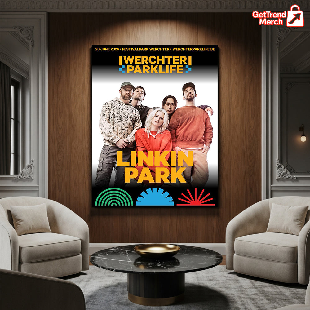 Linkin Park Werchter Parklife 28 June 2026 Concert Poster Canvas – Festival Art Print - Get Trend Merch
