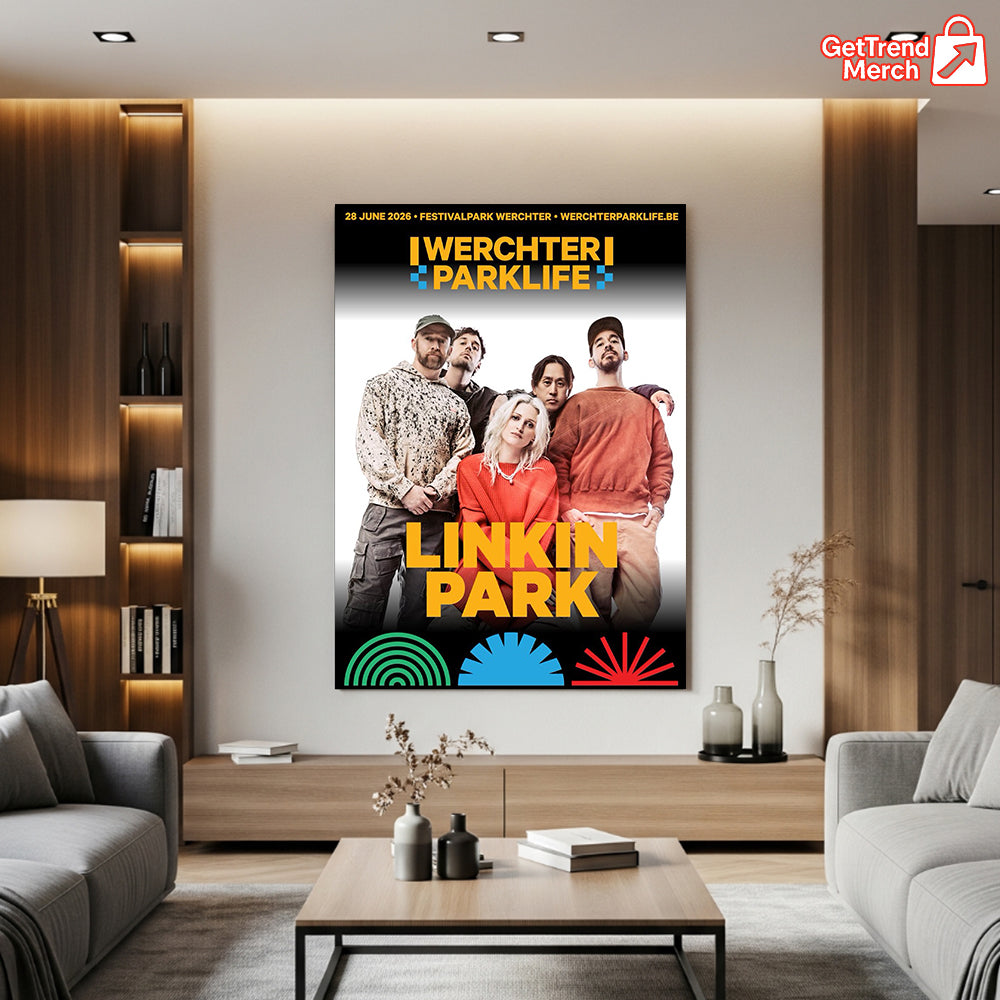 Linkin Park Werchter Parklife 2026 Concert Poster Canvas – Festival Art Print