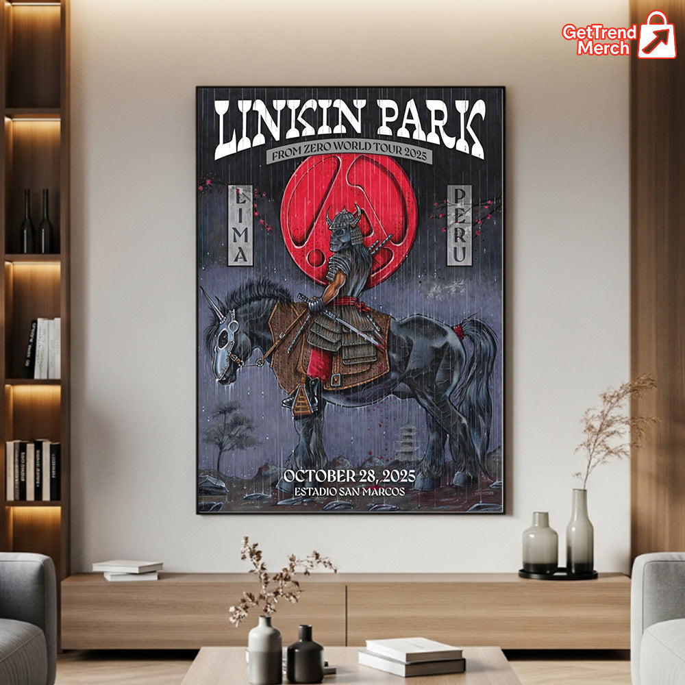 Linkin Park – From Zero World Tour – Lima, Peru – Estadio San Marcos – Oct 28, 2025 Poster Canvas Wall Art