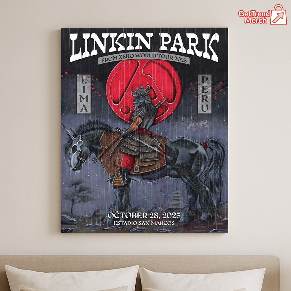 Linkin Park – From Zero World Tour – Lima, Peru – Estadio San Marcos – Oct 28, 2025 Poster Canvas Wall Art