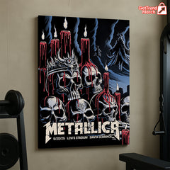 Metallica Santa Clara 2025 Poster Canvas – Official Tour Art by Brandon Heart, Levi’s Stadium
