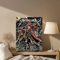 Metallica M72 Tour Tampa 2025 Poster – Pirate Skeleton Concert Art Canvas, Raymond James Stadium Wall Decor
