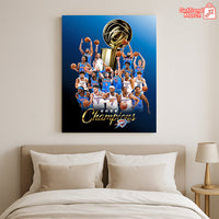 Oklahoma City Thunder 2025 NBA Champions Poster Canvas – Basketball Finals Wall Art - Get Trend Merch