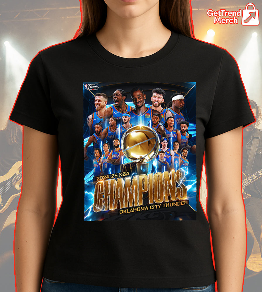 Oklahoma City Thunder 2025 NBA Champions Shirt – Basketball Finals Victory Apparel