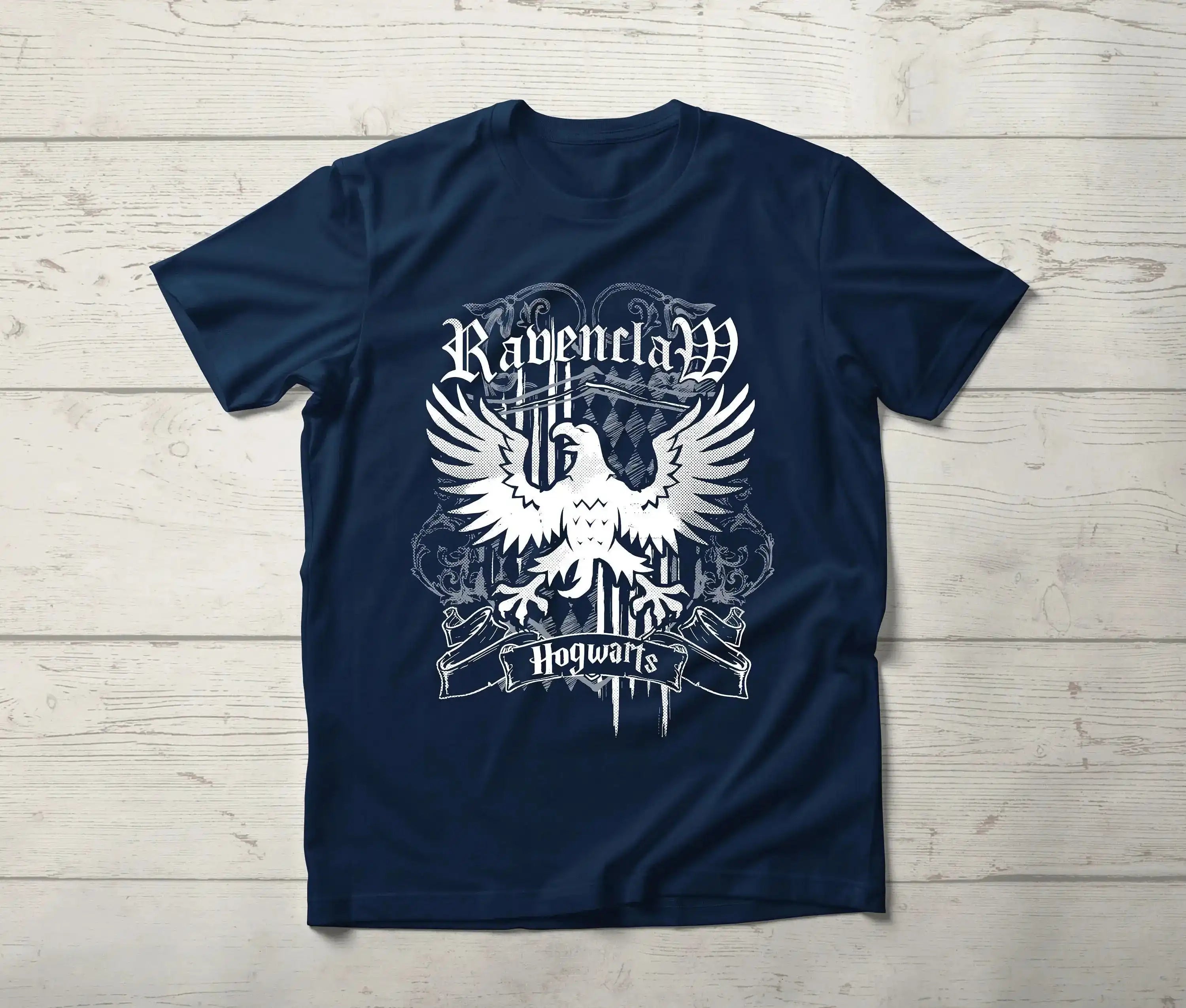 Ravenclaw House Gothic Crest Shirt – Vintage Wizard Hogwarts School T-Shirt, Bookish Potter Fan Gift Tee