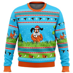 Retro 8-Bit Duck Dog Ugly Christmas Sweater