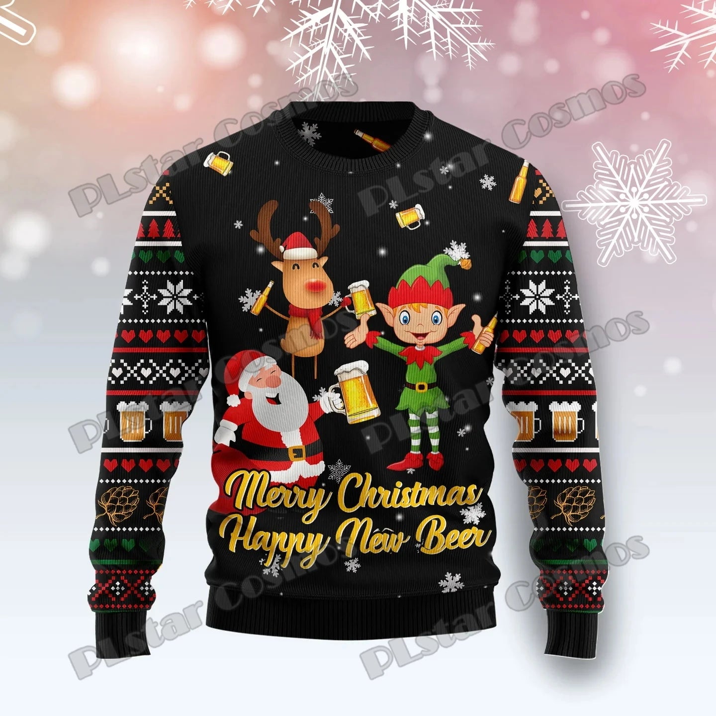 Jingle Beer Ugly Christmas Sweater