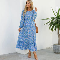 Bohemian Floral Chiffon Maxi Dress