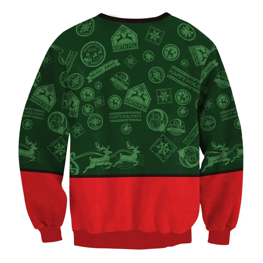 Dog Snowflake Reindeer Santa Ugly Christmas Sweater