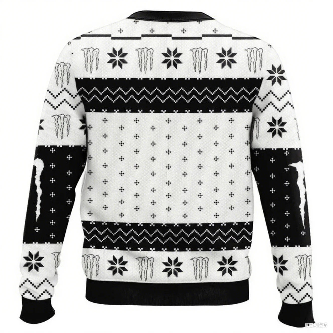 Green Claw Energy Inspired Ugly Christmas Sweater – Warm Knit-Look Crewneck