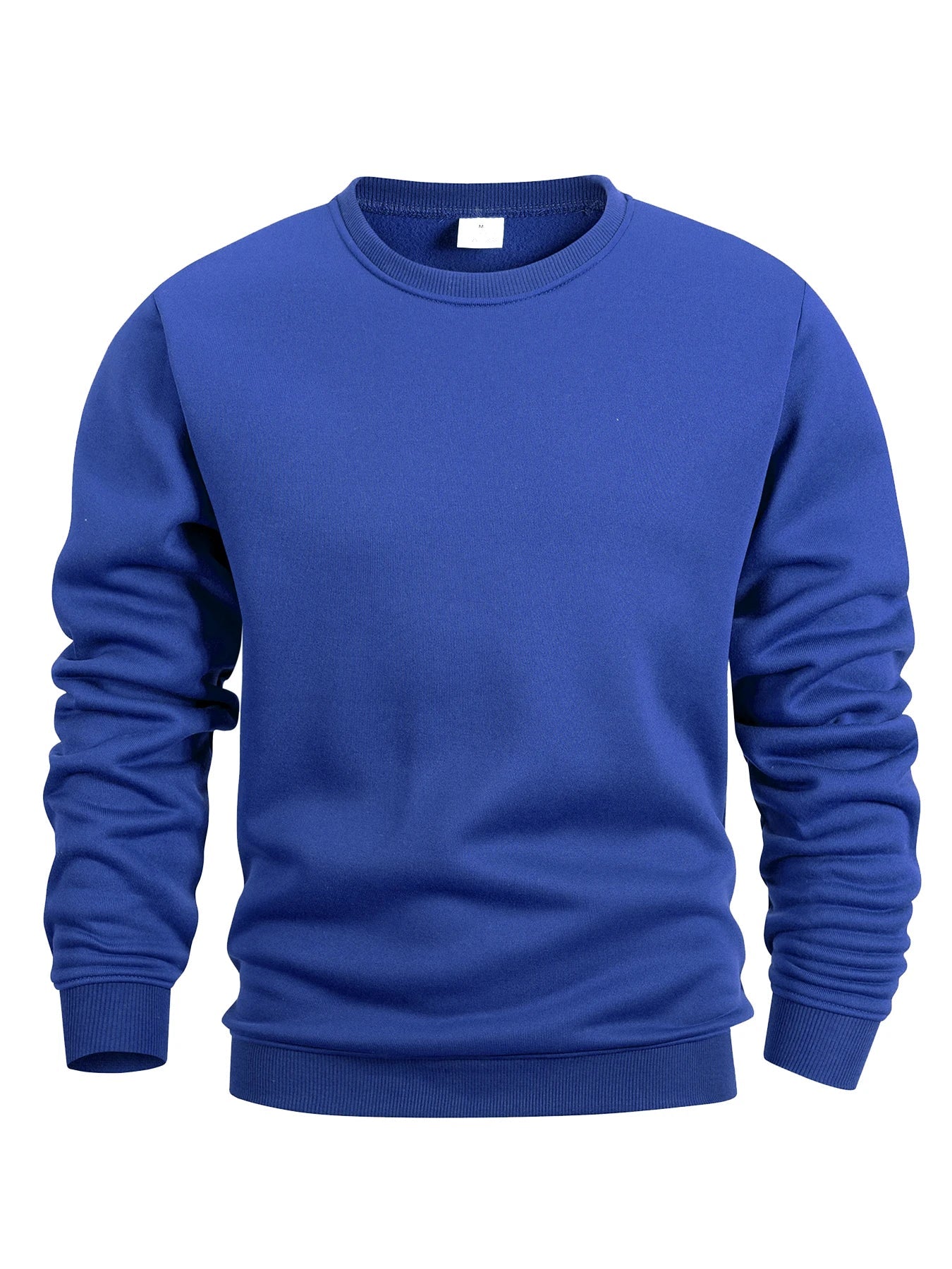 Men’s Crewneck Sweatshirt Solid Color Long Sleeve