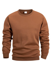 Men’s Crewneck Sweatshirt Solid Color Long Sleeve