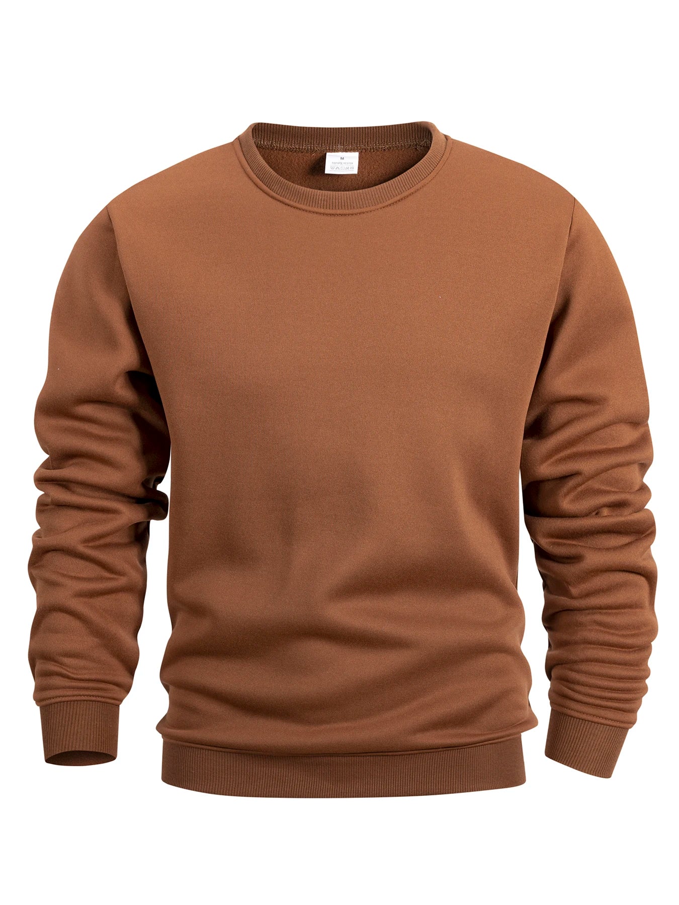 Men’s Crewneck Sweatshirt Solid Color Long Sleeve