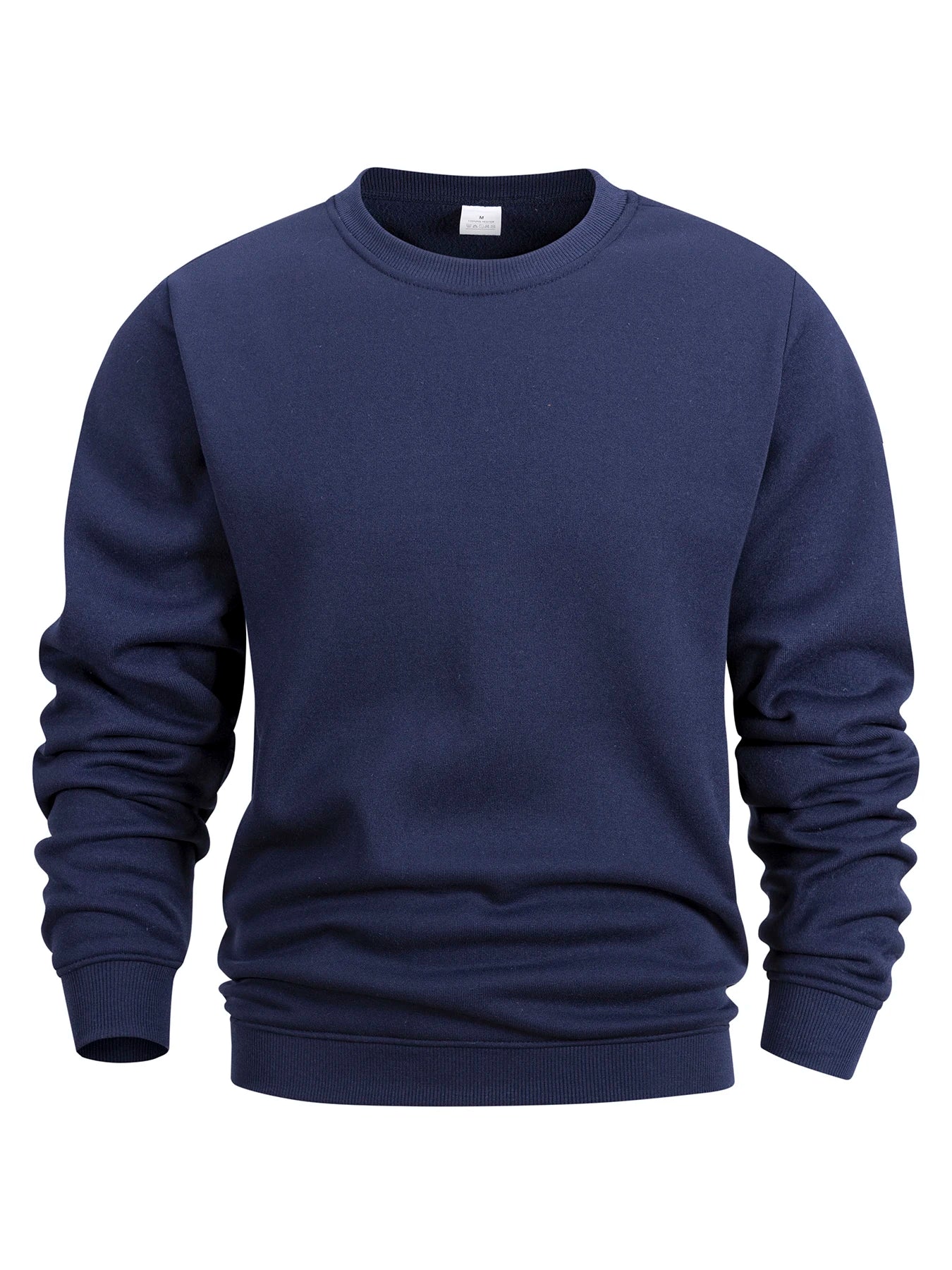 Men’s Crewneck Sweatshirt Solid Color Long Sleeve