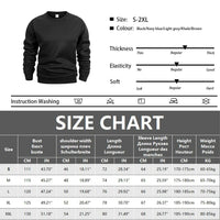 Men’s Crewneck Sweatshirt Solid Color Long Sleeve