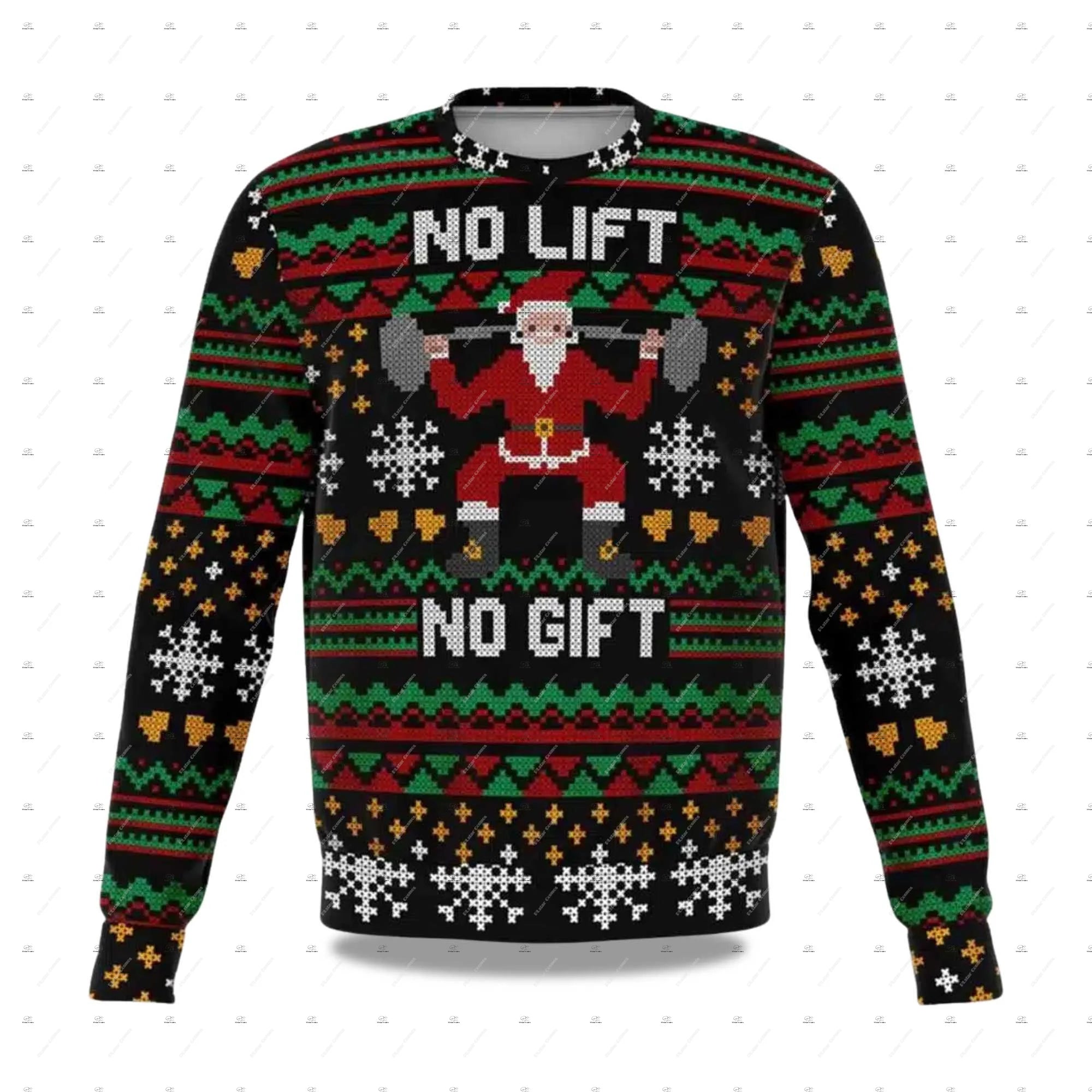 Jingle Balls Parody Ugly Christmas Sweater – Naughty Santa Crewneck
