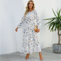Bohemian Floral Chiffon Maxi Dress