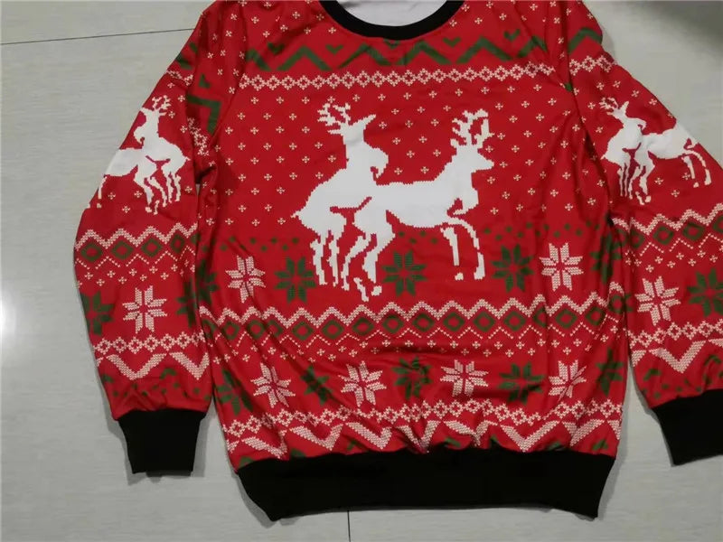 Dog Snowflake Reindeer Santa Ugly Christmas Sweater