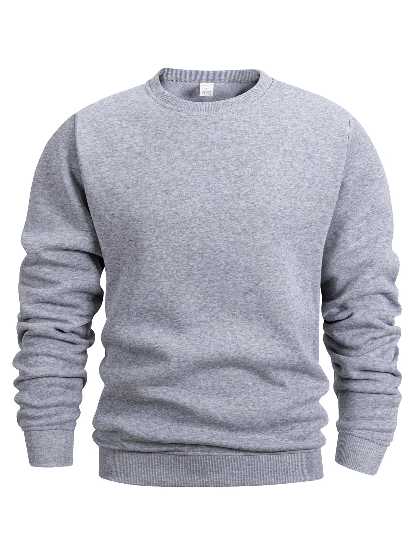 Men’s Crewneck Sweatshirt Solid Color Long Sleeve