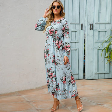 Bohemian Floral Chiffon Maxi Dress