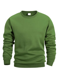 Men’s Crewneck Sweatshirt Solid Color Long Sleeve