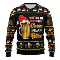 Beer Graphic Ugly Christmas Sweater