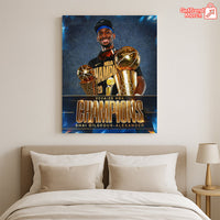 Shai Gilgeous-Alexander 2025 NBA Finals MVP Champions Poster Canvas – Basketball Wall Art - Get Trend Merch
