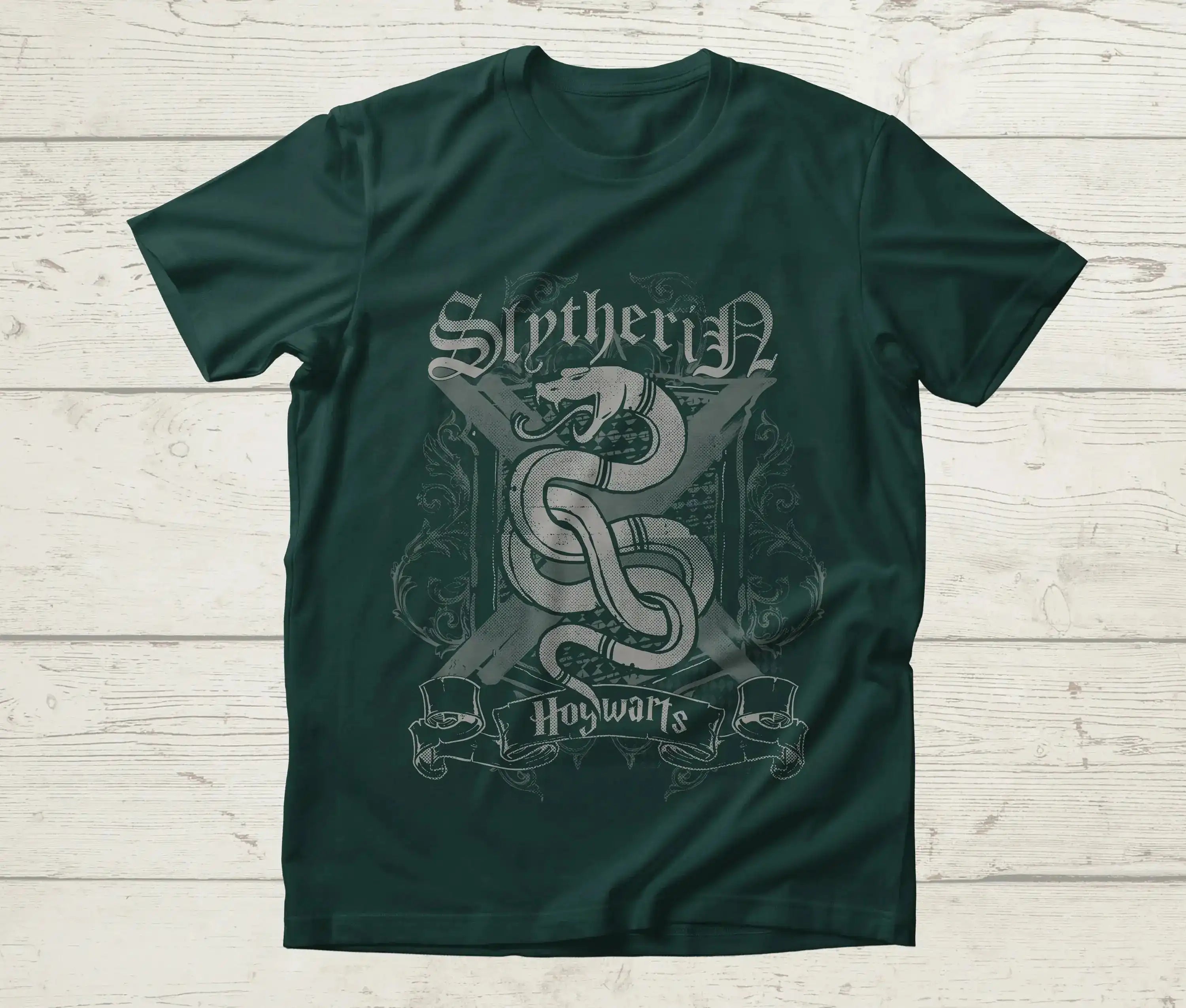 Slytherin House Shirt – Wizard School Crest T-Shirt, Hogwarts House Bookish Tee, Universal Studios Magic Shirt
