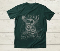 Slytherin House Shirt – Wizard School Crest T-Shirt, Hogwarts House Bookish Tee, Universal Studios Magic Shirt