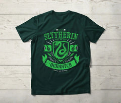 Slytherin Quidditch Team Shirt – Wizard Sport Hogwarts House T-Shirt, Cunning and Ambitious Potter Fan Tee