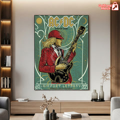 AC/DC PWR UP Tour Canvas Poster – June 26, 2025 “Tonight in Prague” Concert Art Print, Airport Letňany