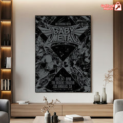 BABYMETAL Concert Tour July 24, 2025 Los Angeles, CA The Regent Theater An Evening With BABYMETAL Limited Edition Canvas Wall Art Poster