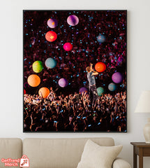 Coldplay Boston 2025 Poster – Music of the Spheres Tour – Gillette Stadium Show July 16, 2025 Canvas