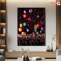 Coldplay Boston 2025 Poster – Music of the Spheres Tour – Gillette Stadium Show July 16, 2025 Canvas - Get Trend Merch