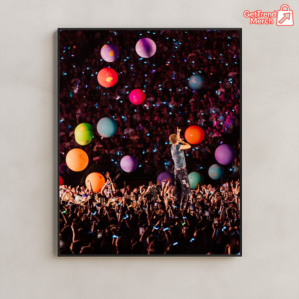 Coldplay Boston 2025 Poster – Music of the Spheres Tour – Gillette Stadium Show July 16, 2025 Canvas
