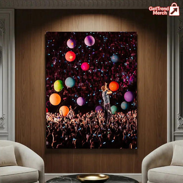 Coldplay Boston 2025 Poster – Music of the Spheres Tour – Gillette Stadium Show July 16, 2025 Canvas - Get Trend Merch