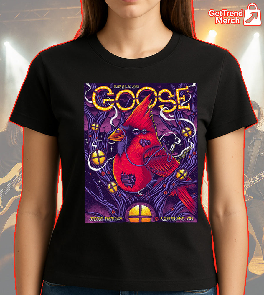 Goose Jacobs Pavilion Cleveland OH T-Shirt – June 19 & 20, 2025 Concert Tour Tee for Fans - Get Trend Merch
