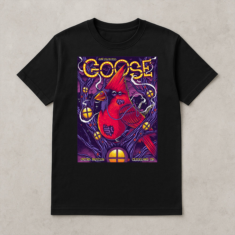 Goose Jacobs Pavilion Cleveland OH T-Shirt – June 19 & 20, 2025 Concert Tour Tee for Fans