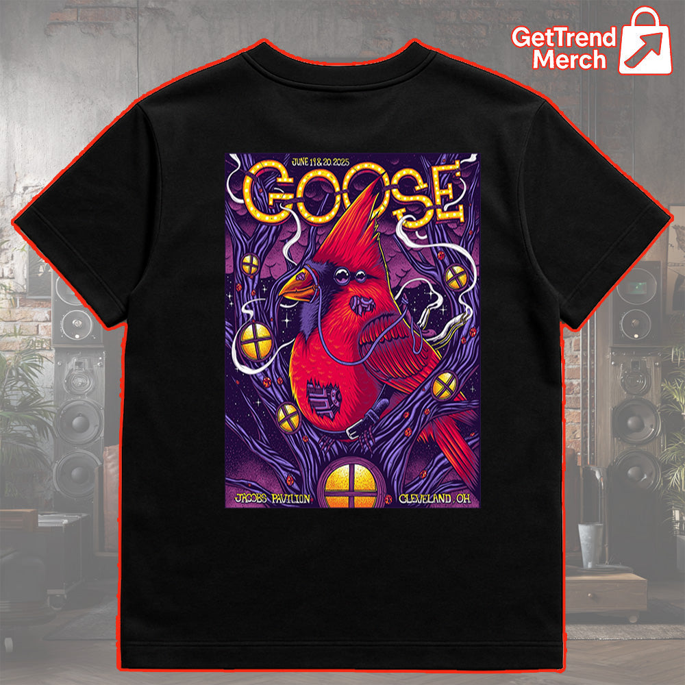 Goose Jacobs Pavilion Cleveland OH T-Shirt – June 19 & 20, 2025 Concert Tour Tee for Fans