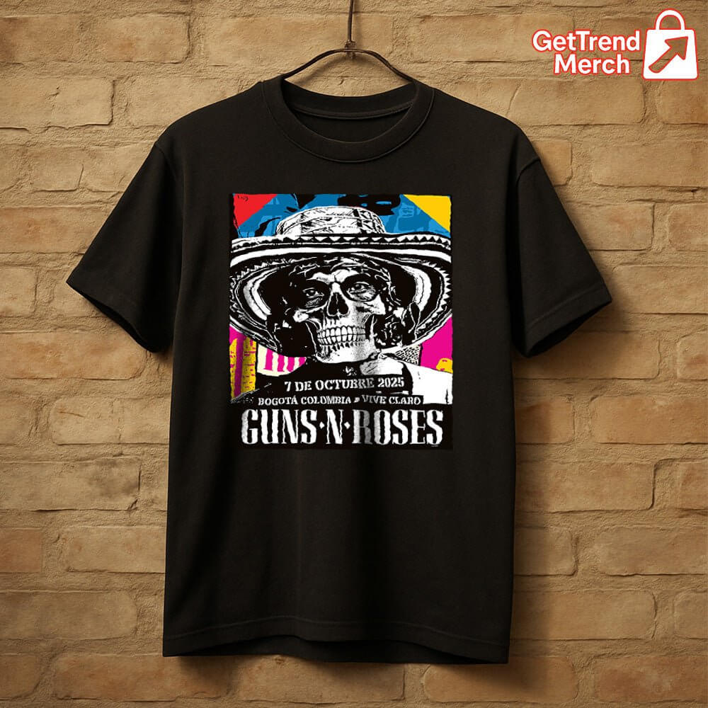 Guns N’ Roses Bogotá Colombia 2025 Concert Tour T-Shirt – Limited Edition Viva Claro - Get Trend Merch