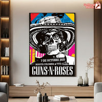 Guns N’ Roses Bogotá Colombia 2025 Poster Canvas Wall Art – Vive Claro Concert Limited Edition - Get Trend Merch
