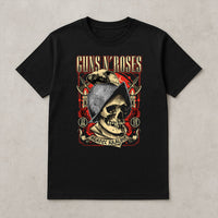 Guns N' Roses Concert Tour 2025 Hradec Králové Czech Republic June 15 Skull Art T-Shirt - Get Trend Merch