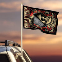 Guns N' Roses World Tour 2025 Hradec Králové June 15 Concert Skull Rose Art 2-Sided House Flag - Get Trend Merch