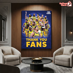 Indiana Pacers 2025 Thank You Fans Poster Canvas – Basketball Team Tribute Wall Art