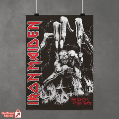 Iron Maiden “The Number of the Beast” Poster | Eddie Devil Puppet Art Print – Classic Heavy Metal Canvas Wall Decor