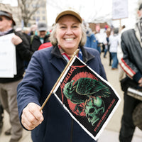 Metallica 2-Sided House Flag, M72 North American Tour 2025, Concert Artwork by Rhys Cooper, Black & Red Skull Eagle Design Flag - Get Trend Merch