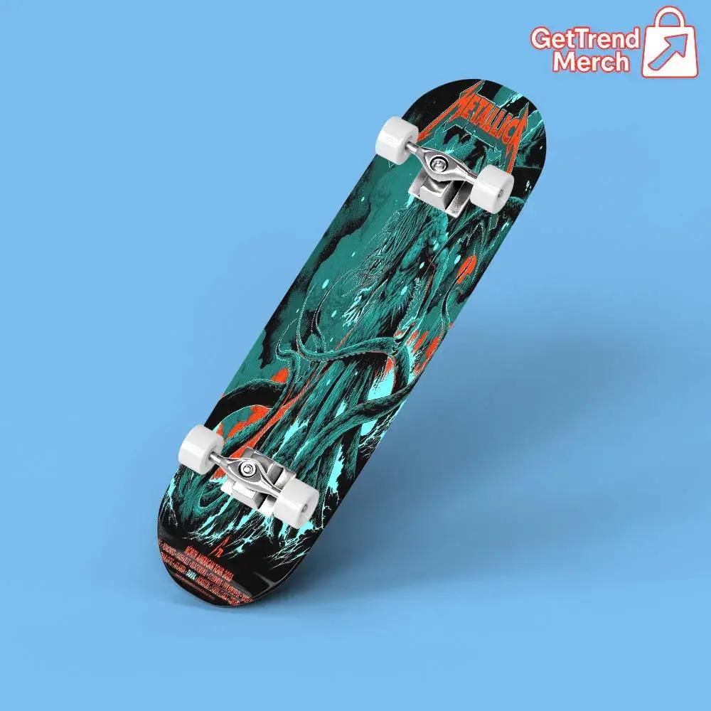 Metallica 2025 M72 Tour Skateboard Deck | Cthulhu Reaper Art – Limited Edition North America Drop - Get Trend Merch