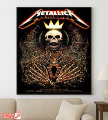 Metallica Charlotte Pop-Up Shop Poster – M72 World Tour 2025 Exclusive Art – North Carolina Canvas Wall Art