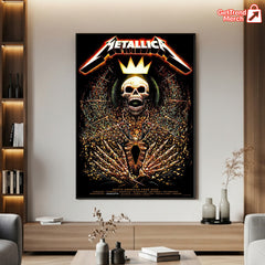 Metallica Charlotte Pop-Up Shop Poster – M72 World Tour 2025 Exclusive Art – North Carolina Canvas Wall Art